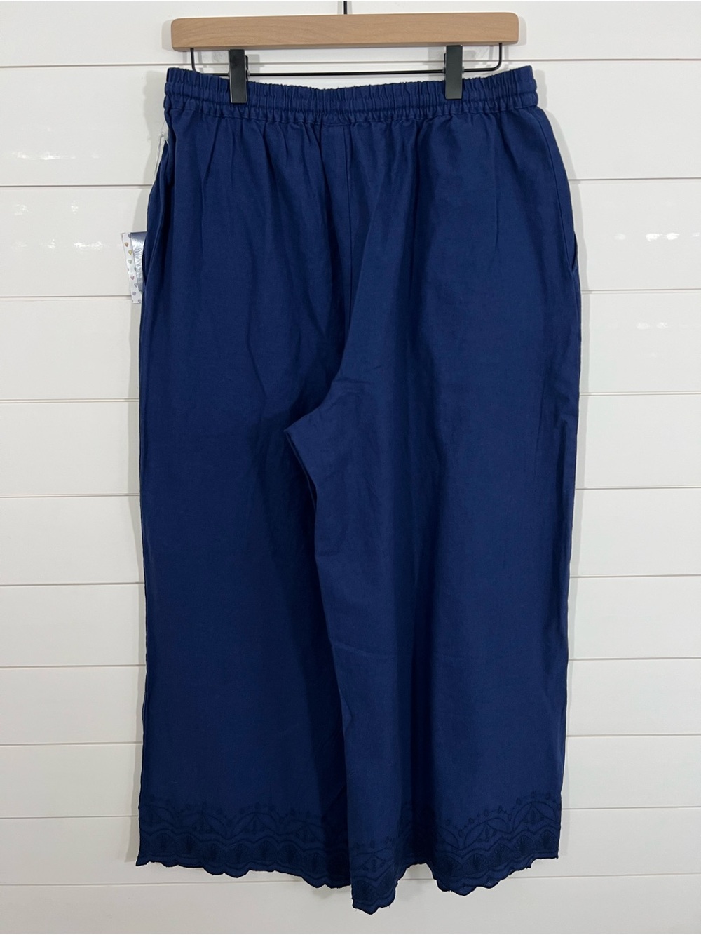 Roller Rabbit x Target Linen Blend Wide Leg Pants Womens Medium Scallop Hem NWT - Picture 8 of 16